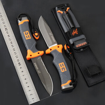 戈博贝尔求生刀一代荒野求生战术特战户外齿刃野外生存多功能刀半刀刃