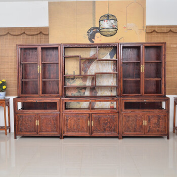 五一钜惠实木陈列柜台首饰茶叶柜台新中式珠宝玉器展柜珠宝展示柜玻璃