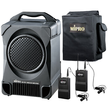 咪宝(mipro)ma707扩音器导游教师公司户外讲话移动拉杆音箱 主机 双领