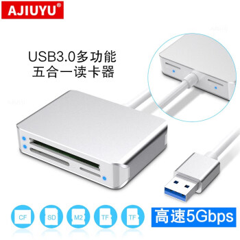AJIUYU CFastUSB3.0๦ܸٶȡCF/XD/MS洢SD/TFڴ濨2 USB3.0CF+SD+2TF