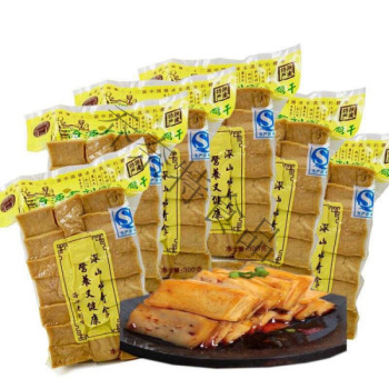 洛源老劉家豆腐乾陝西商洛洛南特產零食筋道3x300克袋原味300g5袋實惠