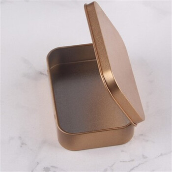 创京懿选铁盒饼干空盒现货金色马口铁盒现货饼干糖果盒方形盒装log来