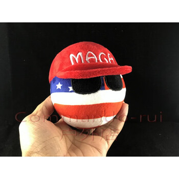 毅踏波兰球抗美援朝纪念日特别款开放零售美国球maga波兰球毛绒公仔