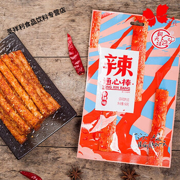 哇辣通心棒湖南农大爆辣通心棒巨辣薯条辣条翻天娃 10包16克翻天薯条