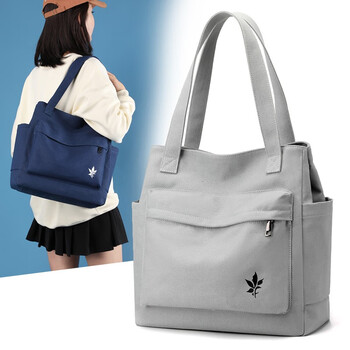 蜜吖 新款女包单肩斜挎尼龙帆布包女手提包大容量轻便大学生学生上课