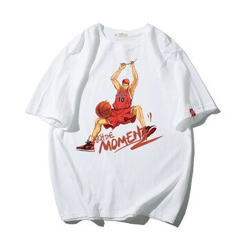 kuraishi潮牌卡通动漫灌篮高手t恤男夏季纯棉樱木花道短袖球衣服