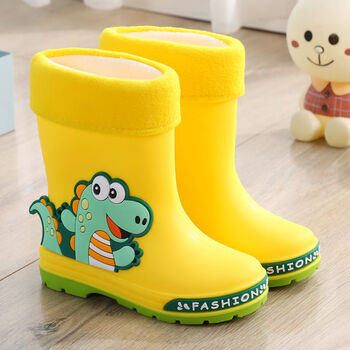 丘泽(chiutse)儿童雨鞋男童女童雨靴水鞋小孩宝宝水桶鞋中大童防滑小