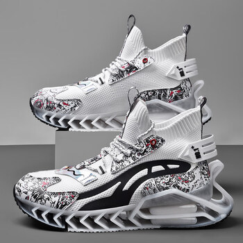 刀锋鞋男秋季透气国货鞋防滑炫酷鞋系跑步鞋男鞋 白色 40