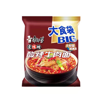 康师傅大食袋袋装方便面红烧牛肉香辣牛肉多口味混搭泡面宿舍办公室