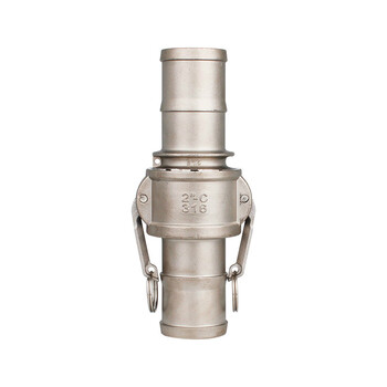 304不锈钢皮管宝塔快速接头c f型卡扣式快接卡套直通油管软管配件