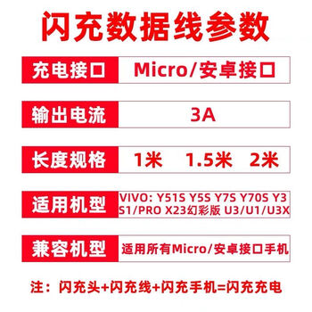 vivos1原装充电器头18w瓦手机数据线s1pro充电线y51s充电器插头原