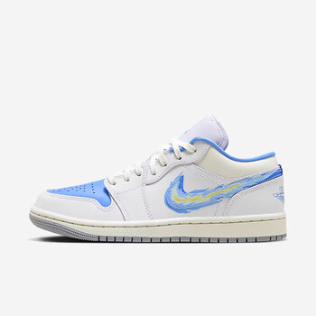 耐克(nike)air jordan 1 low se aj1白蓝 男女款 低帮休闲篮球鞋 fj