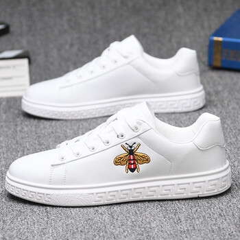 官方品牌直营麦崐男鞋小蜜蜂板鞋2022年新款潮鞋厚底小白鞋男白色39