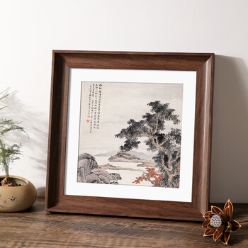 字画装裱空框国画装裱画框挂墙书法字画相框正方形剪纸十字绣外边框架