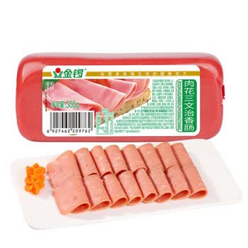 金锣火腿肠肉花三文治香肠300g/支装