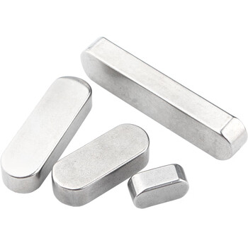 迪爱恩(diaien)gb/t 1096 普通型平键 a型双圆角 304 本色 8*7*28 50