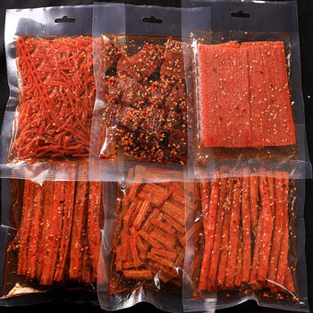 网红辣条麻辣零食大肉儿时怀旧手工小吃便宜70g包6包辣条共420g六种各