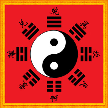 衬雪太极图挂画壁画易经阴阳先天后天八卦图六十四卦挂图 八卦图-8 30