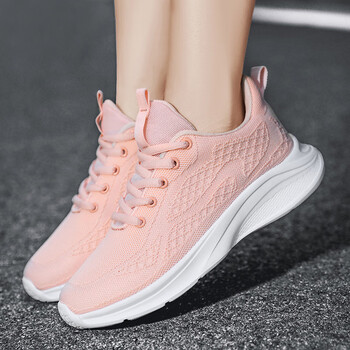 中考体育考试专用鞋女初中学生跳绳跳远高中生运动减震轻便跑步鞋粉色