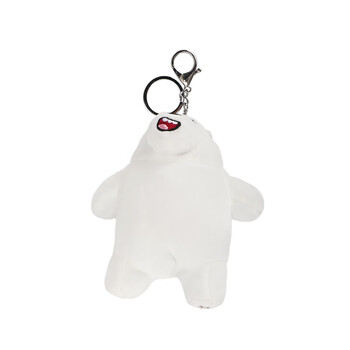 书包挂件咱们裸熊5寸站姿创意摆件可爱卡通钥匙扣书包挂件 开口笑白熊