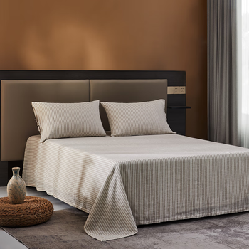 一雨一禾 纯亚麻床单床笠 全麻a类夏季清爽不粘身 亲肤透气 吸汗易干