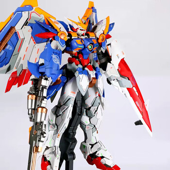 万代bandai mg系列高达拼装模型手办 大班沙扎比能战损德天使可爆甲