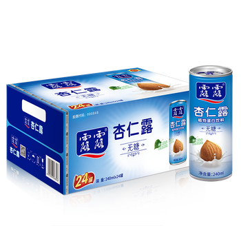 露露承德经典无糖杏仁核桃露240ml*20罐装植物奶蛋白饮料多味混搭