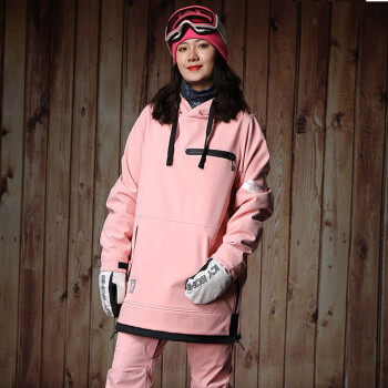 RUNNING RIVER奔流 女士 冬季户外时尚单板套头滑雪服帽衫软壳上衣G1250 G1250-302粉 M-38