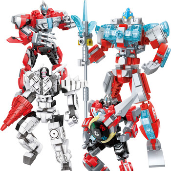 启蒙兼容乐高奥特曼系列拼装积木机甲人仔捷德银河赛罗玩具男孩礼物 4