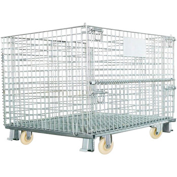 弄名堂仓储笼折叠铁框车周转框箱可折叠蝴蝶笼重型物流台车大铁笼子5