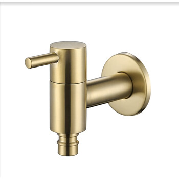 科勒(kohler) 拉丝金哑光全铜单冷拖把池水龙头洗衣机龙头4分通用卡扣