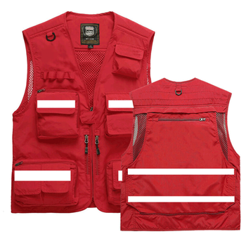 应急救援消防马甲定制红色速干多口袋通讯反光马夹背心加大印红色789