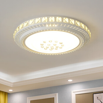 广东中山古镇灯具 广东中山佛山古镇厂家直销圆形led水晶客厅灯饰卧室