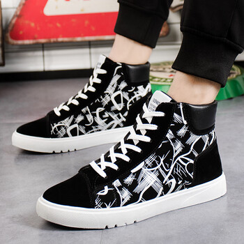 弘讯运动休闲鞋男夏季15岁初中学生男鞋子14大童帆布板鞋高邦马丁男靴