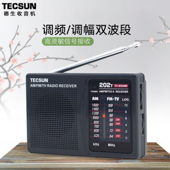 德生（Tecsun） 收音机R-202T老年人小半导体电视伴音学生考英语听力四六级FM