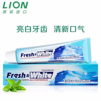 Locust Toothpaste 【狮王牙膏】日本LION White亮白牙膏(冰凉薄荷)清新口气脱渍护龈160g(泰国原产进口)【行情 报价 价格 评测】-京东
