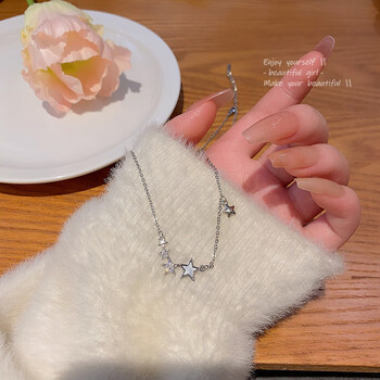 甜美气质微镶锆石星星项链女轻奢小众网红同款锁骨链浪漫星河颈链x
