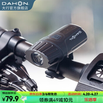 大行（DAHON） 自行车车前灯USB充电强光手电筒夜骑照明灯骑行配件
