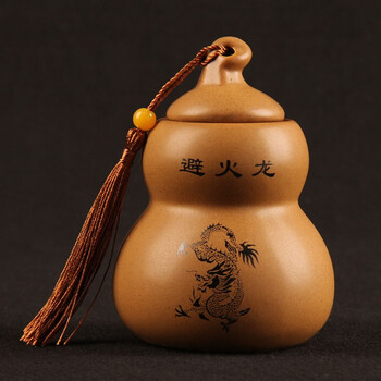 泰山慈航阁避火龙葫芦厨房在西北角火烧天门摆件陶土罐避火龙瓶西北方