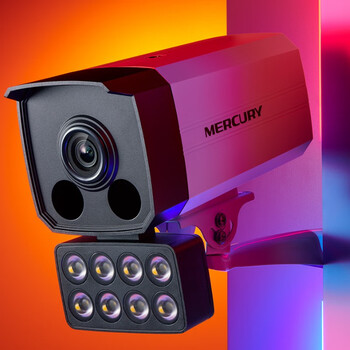 水星(mercury) 500万poe监控拾音摄像头录像机套装 超市酒店高清全彩