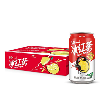 统一冰红茶310ml罐装柠檬味茶饮料饮品 24罐