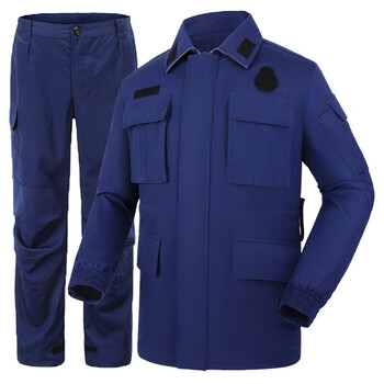 消x防员男作训服火焰蓝作训服冬季训练服工作服工装服耐磨火焰蓝冬