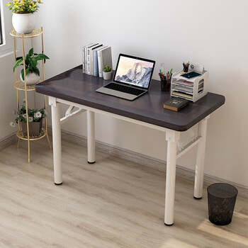 俱兢家用台式学生书桌电脑桌现代简约长方形办公折叠桌卧室租房小桌子