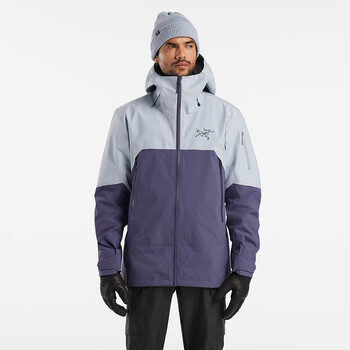 始祖鸟arcteryxrush系列男士防风户外连帽冲锋衣滑雪夹克七夕礼物浅灰