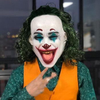 小丑joker恐怖鬼面具脸万圣节cosplay头套男亚瑟·弗莱克 小丑微笑款