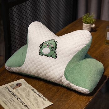 枕趴睡枕办公室趴桌子睡觉午睡神器趴趴枕午睡抱枕小枕头 绿色恐龙