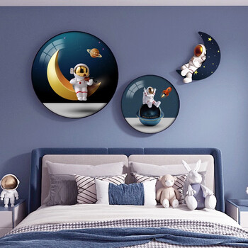 男孩房间装饰挂画儿童房装饰画宇航员卧室画床头画儿童房墙面装饰 b1