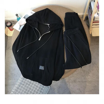 棉恒胖妹妹大码卫衣女宽松型200斤套装潮春秋季穿的胖mm300斤上衣春装