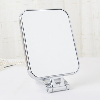 佟年20倍放大化妆镜30倍去黑头双面可放大毛孔的镜子经典款银色长方形