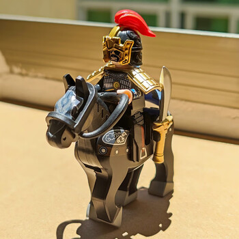 (lego)教育中国三国演义积木第三方古代城堡小侠关羽模型人仔赤兔马